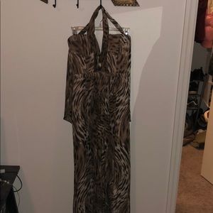 BCBGMAXAZRIA cheetah print gown